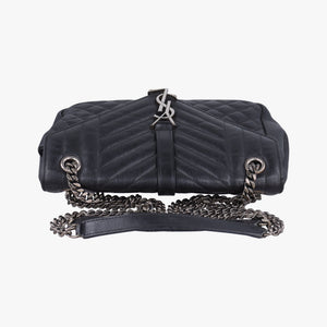Pre-owned Yves Saint Laurent ENVELOPE Black Leather 428125 shoulderbag | stylenewstar