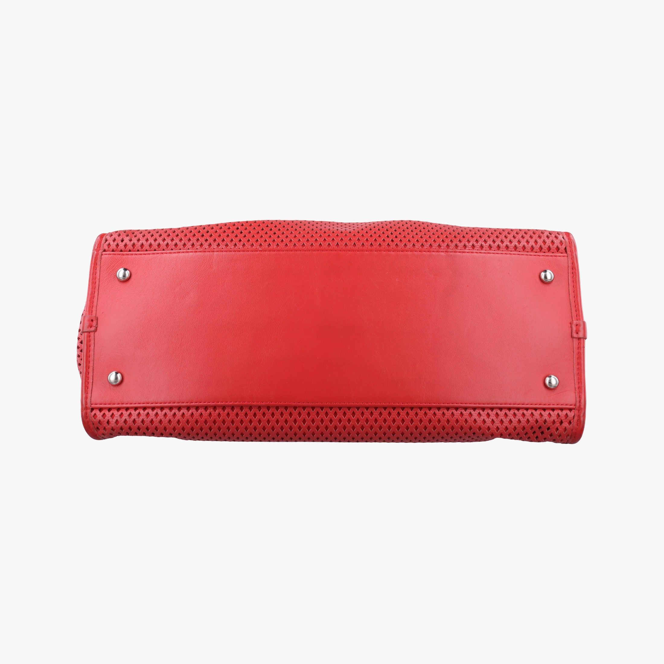 Vintage Chanel Up in the Air Perforated French Riviera Red Leather A67654 shoulderbag | stylenewstar