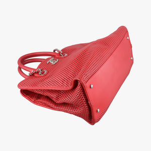 Vintage Chanel Up in the Air Perforated French Riviera Red Leather A67654 shoulderbag | stylenewstar