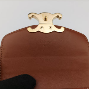 Pre-owned Celine Triomphe Brown PVC coated canvas  shoulderbag | stylenewstar