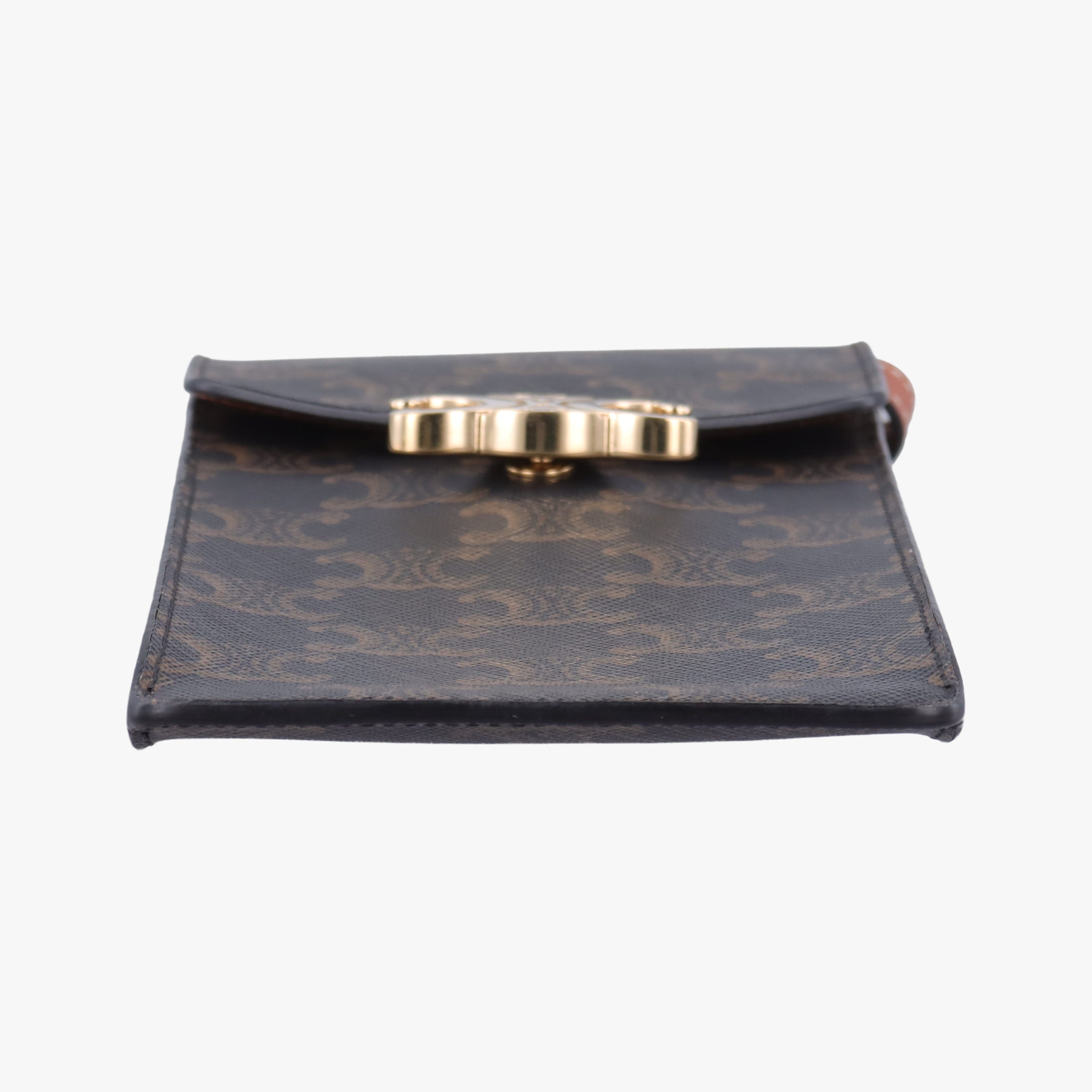 Pre-owned Celine Triomphe Brown PVC coated canvas  shoulderbag | stylenewstar
