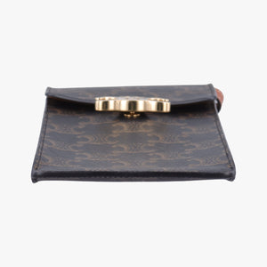 Pre-owned Celine Triomphe Brown PVC coated canvas  shoulderbag | stylenewstar