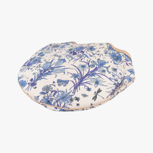 Pre-owned Gucci Flora Wave Hobo Blue ×l White Canvas×leather 170014 shoulderbag | stylenewstar