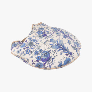 Pre-owned Gucci Flora Wave Hobo Blue ×l White Canvas×leather 170014 shoulderbag | stylenewstar
