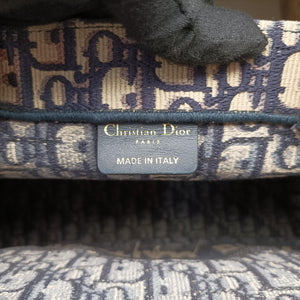 Pre-owned Christian Dior Book Tote Navy Jacquard  handbag | stylenewstar