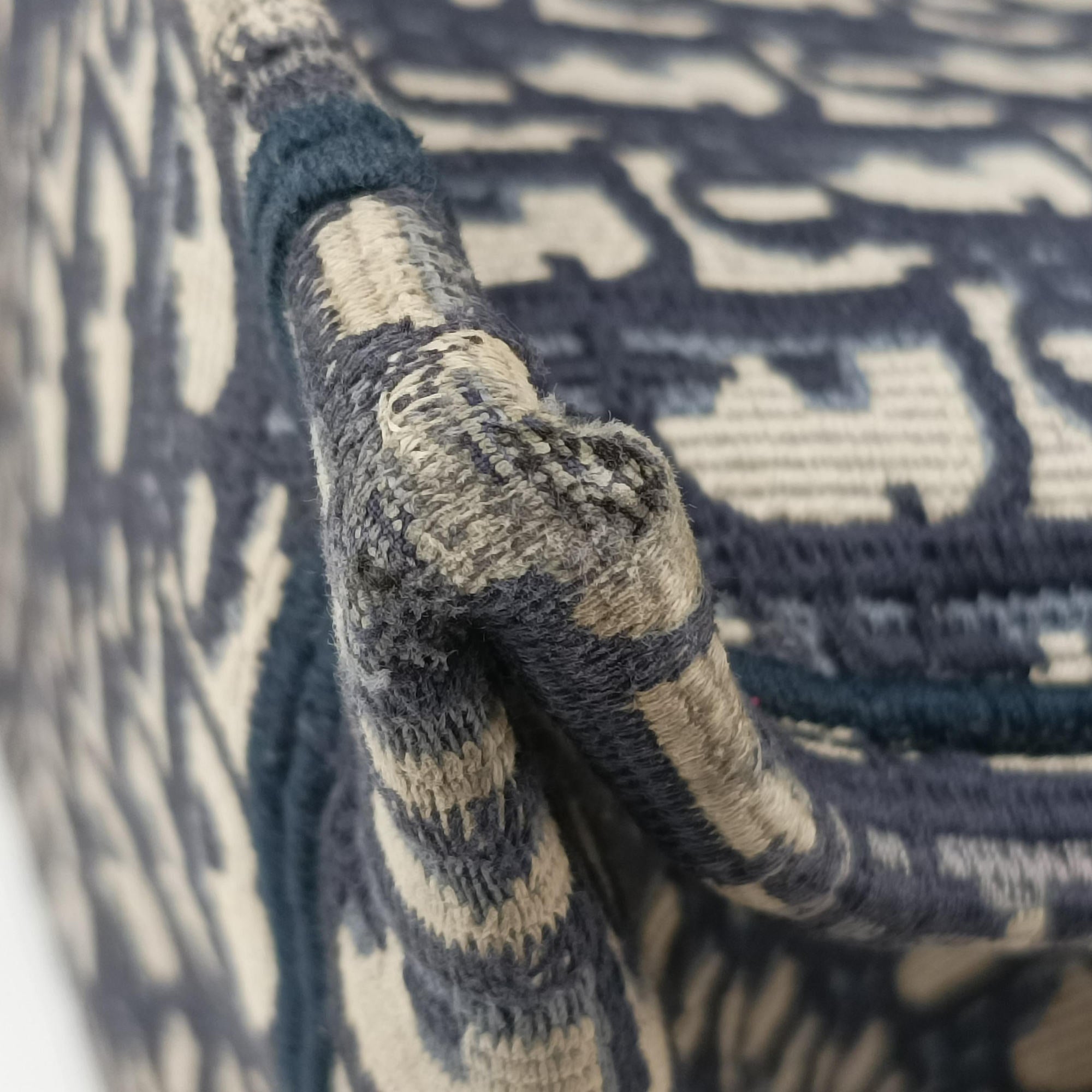 Pre-owned Christian Dior Book Tote Navy Jacquard  handbag | stylenewstar