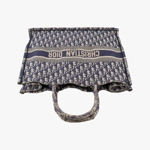 Pre-owned Christian Dior Book Tote Navy Jacquard  handbag | stylenewstar