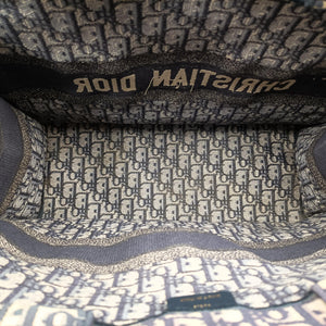 Pre-owned Christian Dior Book Tote Navy Jacquard  handbag | stylenewstar