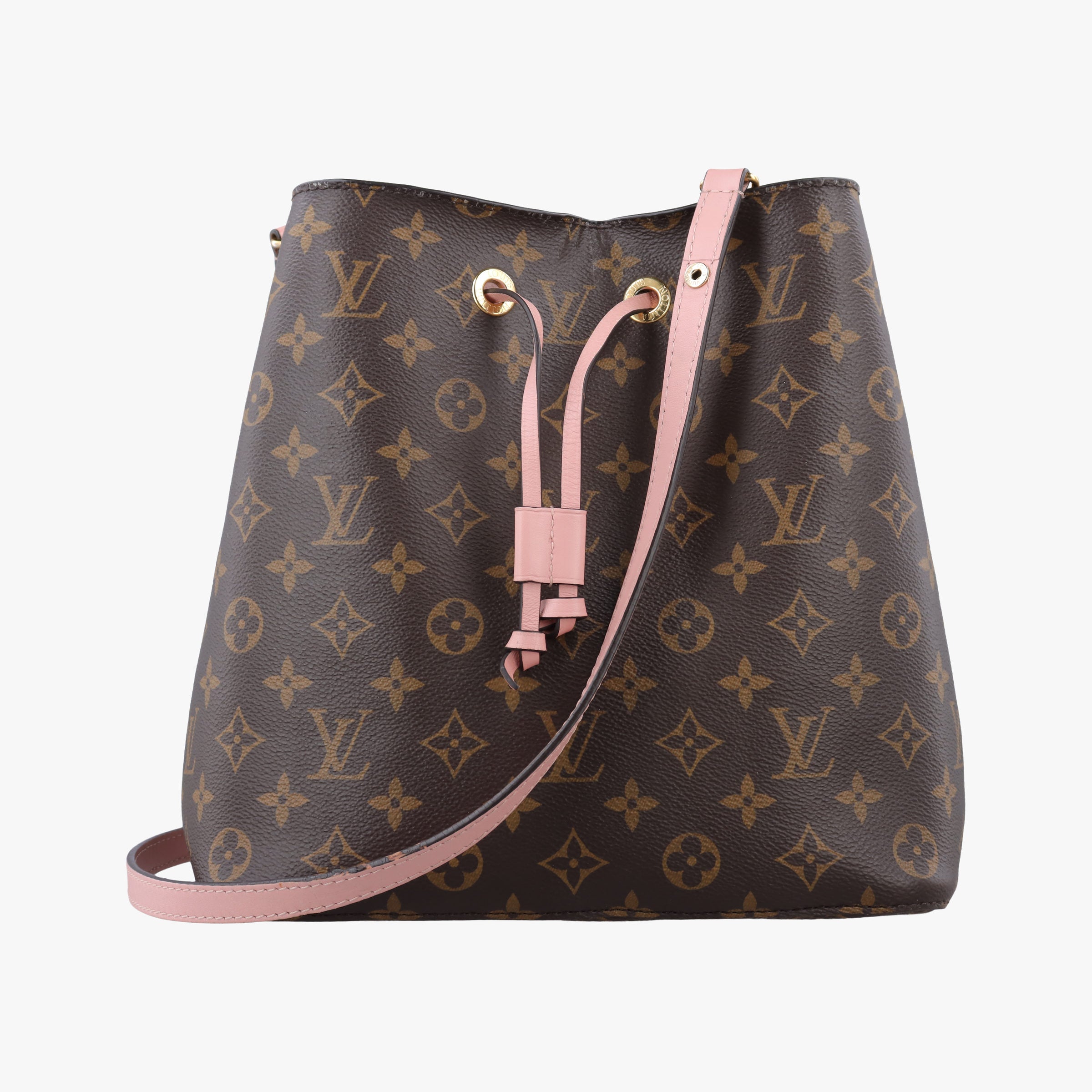 Secondhand Louis Vuitton NeoNoe BROWN×Rose Poodle Monogram Canvas M44022 shoulderbag | stylenewstar