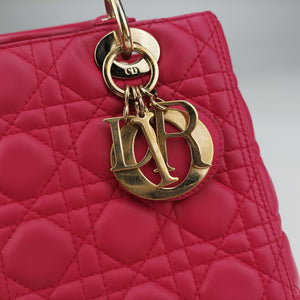 Secondhand Christian Dior Lady Dior Rose lambskin  handbag | stylenewstar