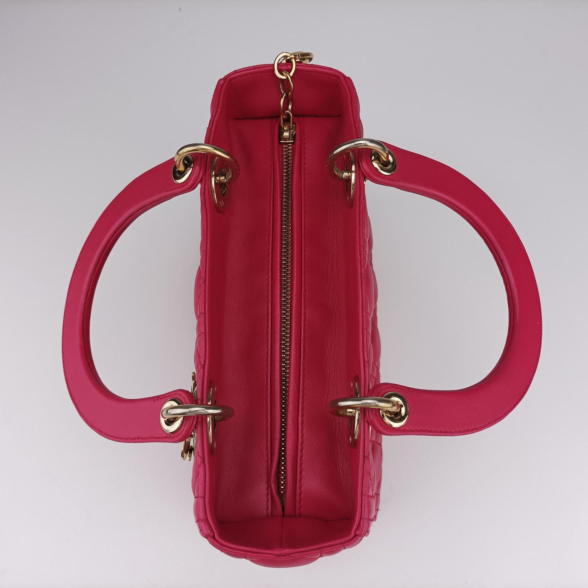 Secondhand Christian Dior Lady Dior Rose lambskin  handbag | stylenewstar
