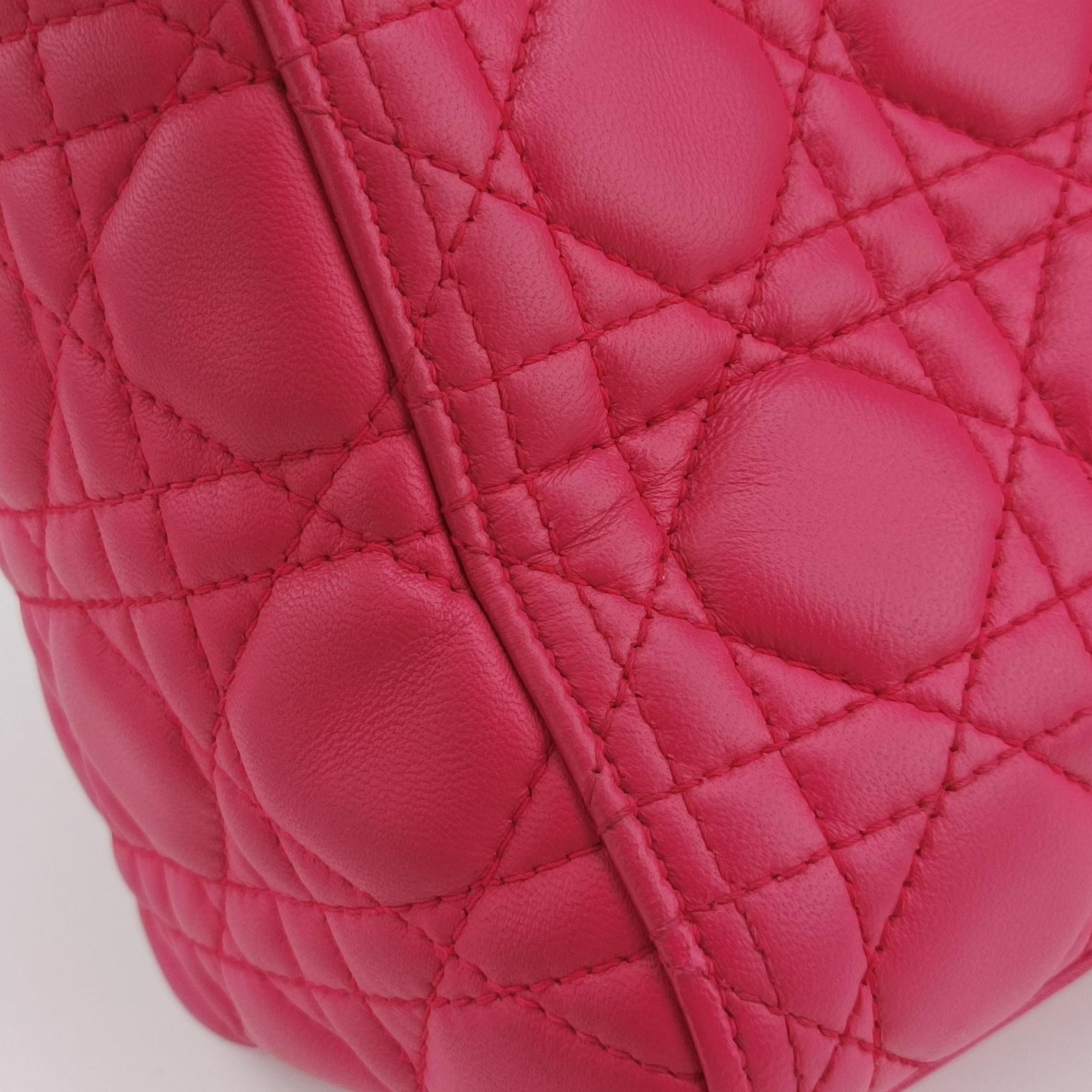 Secondhand Christian Dior Lady Dior Rose lambskin  handbag | stylenewstar