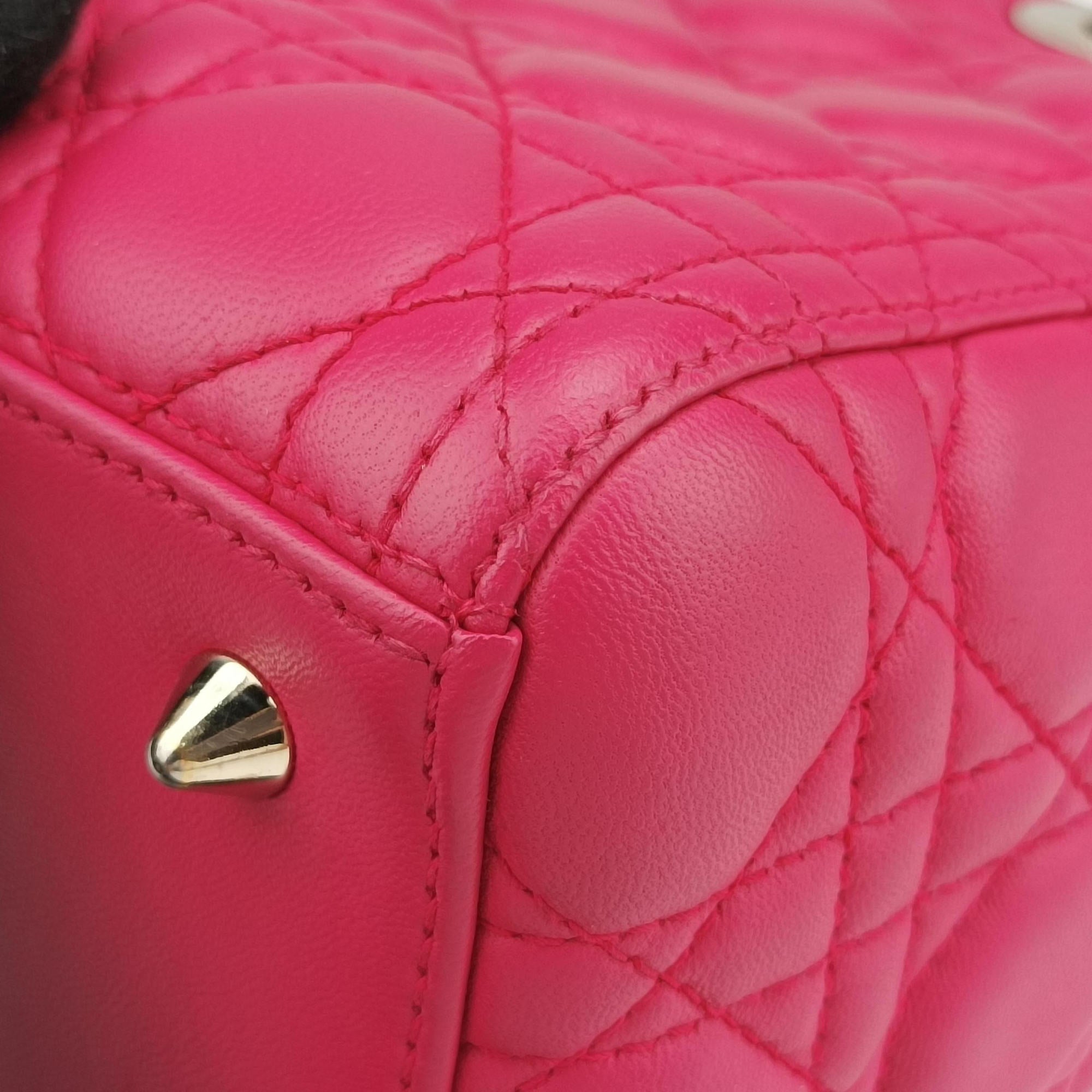 Secondhand Christian Dior Lady Dior Rose lambskin  handbag | stylenewstar