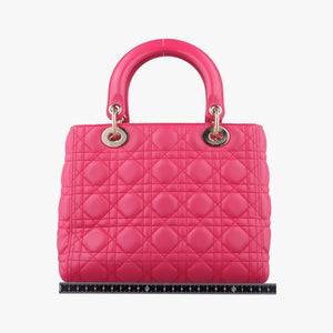 Secondhand Christian Dior Lady Dior Rose lambskin  handbag | stylenewstar