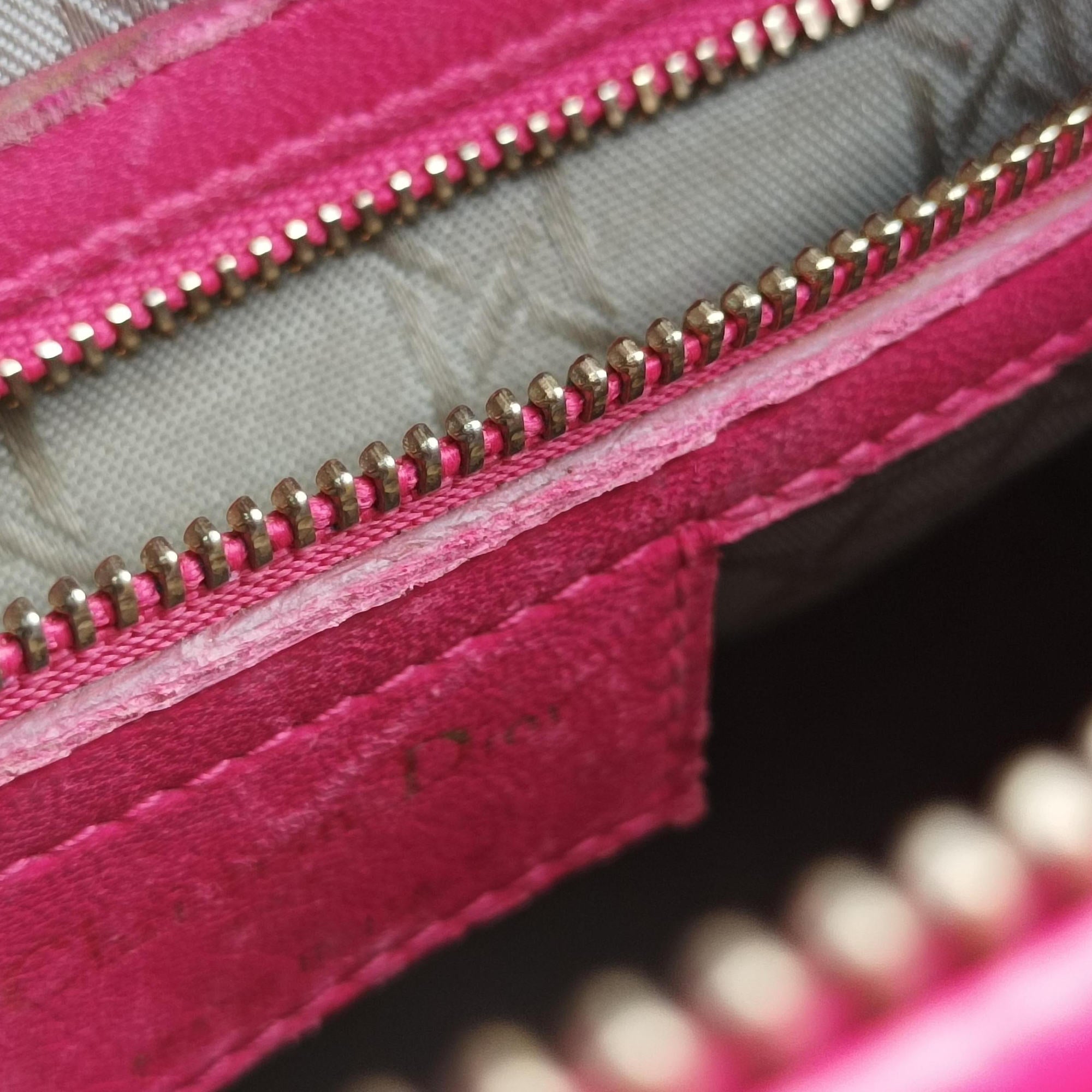 Secondhand Christian Dior Lady Dior Rose lambskin  handbag | stylenewstar
