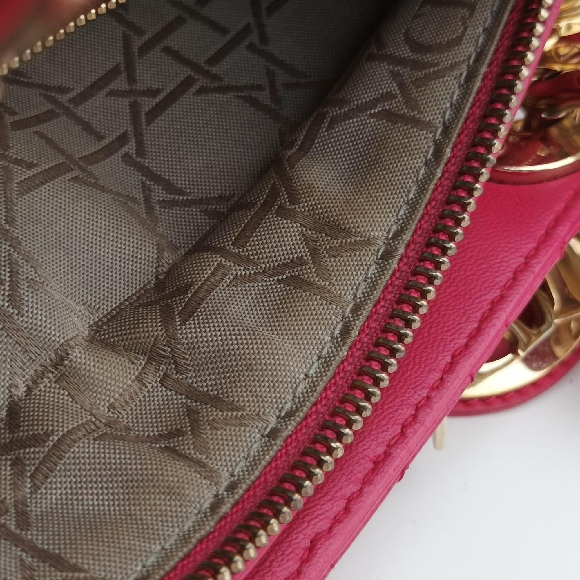 Secondhand Christian Dior Lady Dior Rose lambskin  handbag | stylenewstar