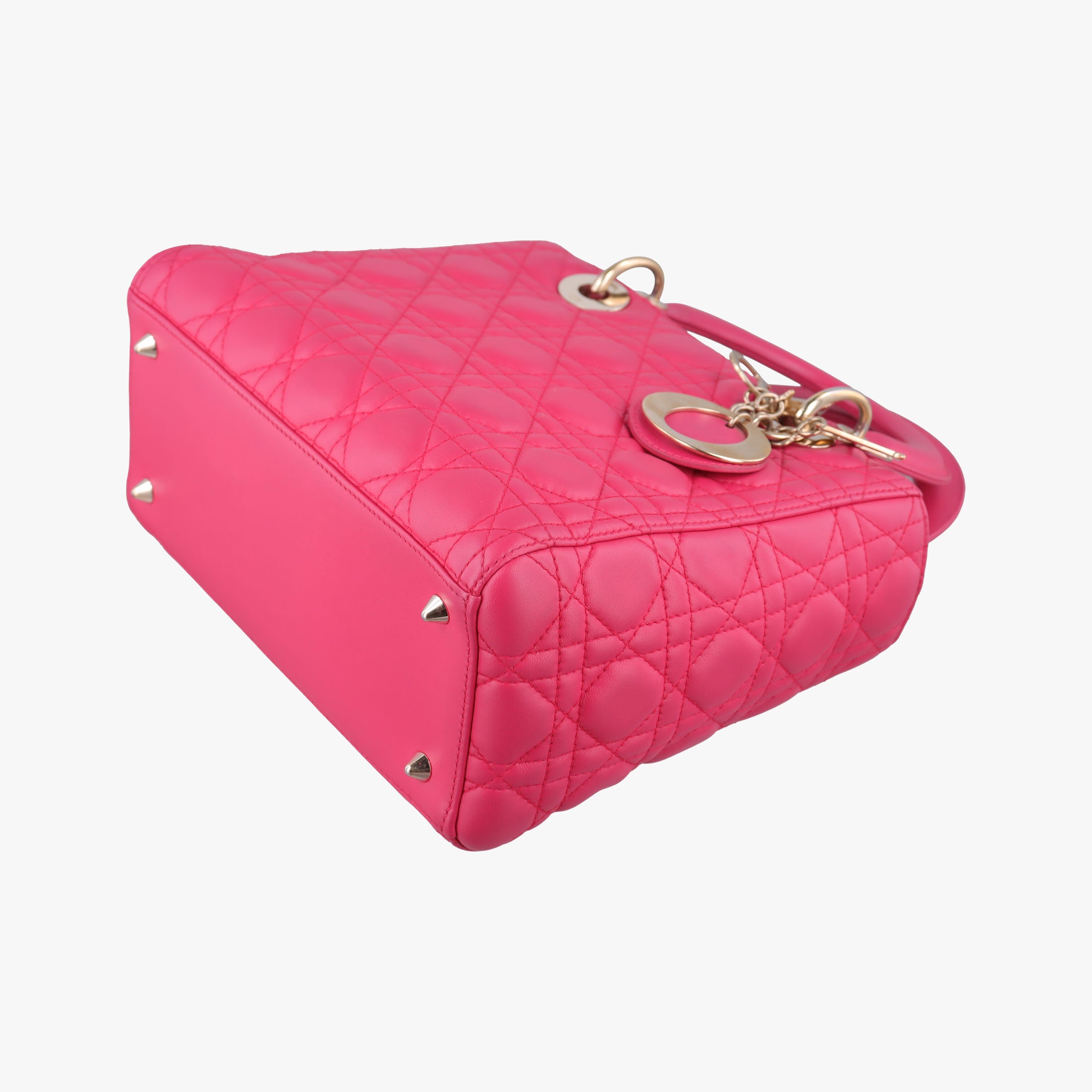 Secondhand Christian Dior Lady Dior Rose lambskin  handbag | stylenewstar