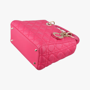 Secondhand Christian Dior Lady Dior Rose lambskin  handbag | stylenewstar