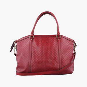 Pre-owned Gucci Microguccissima Red Leather 449657 shoulderbag | stylenewstar