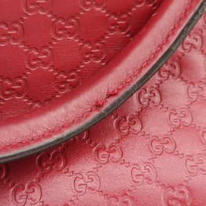 Pre-owned Gucci Microguccissima Red Leather 449657 shoulderbag | stylenewstar