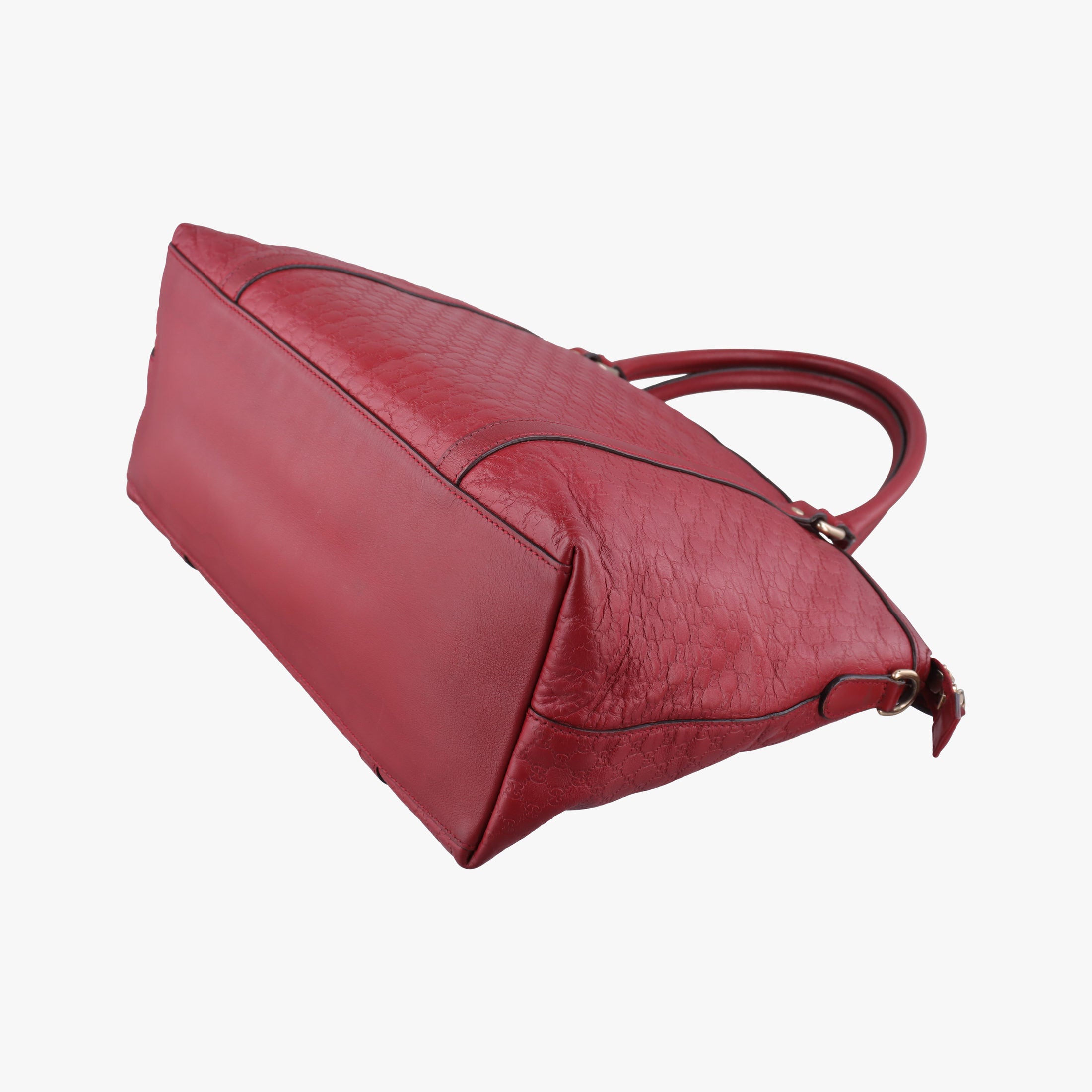 Pre-owned Gucci Microguccissima Red Leather 449657 shoulderbag | stylenewstar