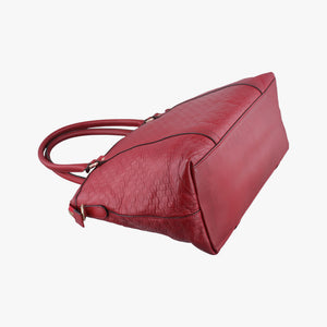 Pre-owned Gucci Microguccissima Red Leather 449657 shoulderbag | stylenewstar