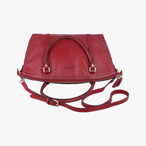 Pre-owned Gucci Microguccissima Red Leather 449657 shoulderbag | stylenewstar