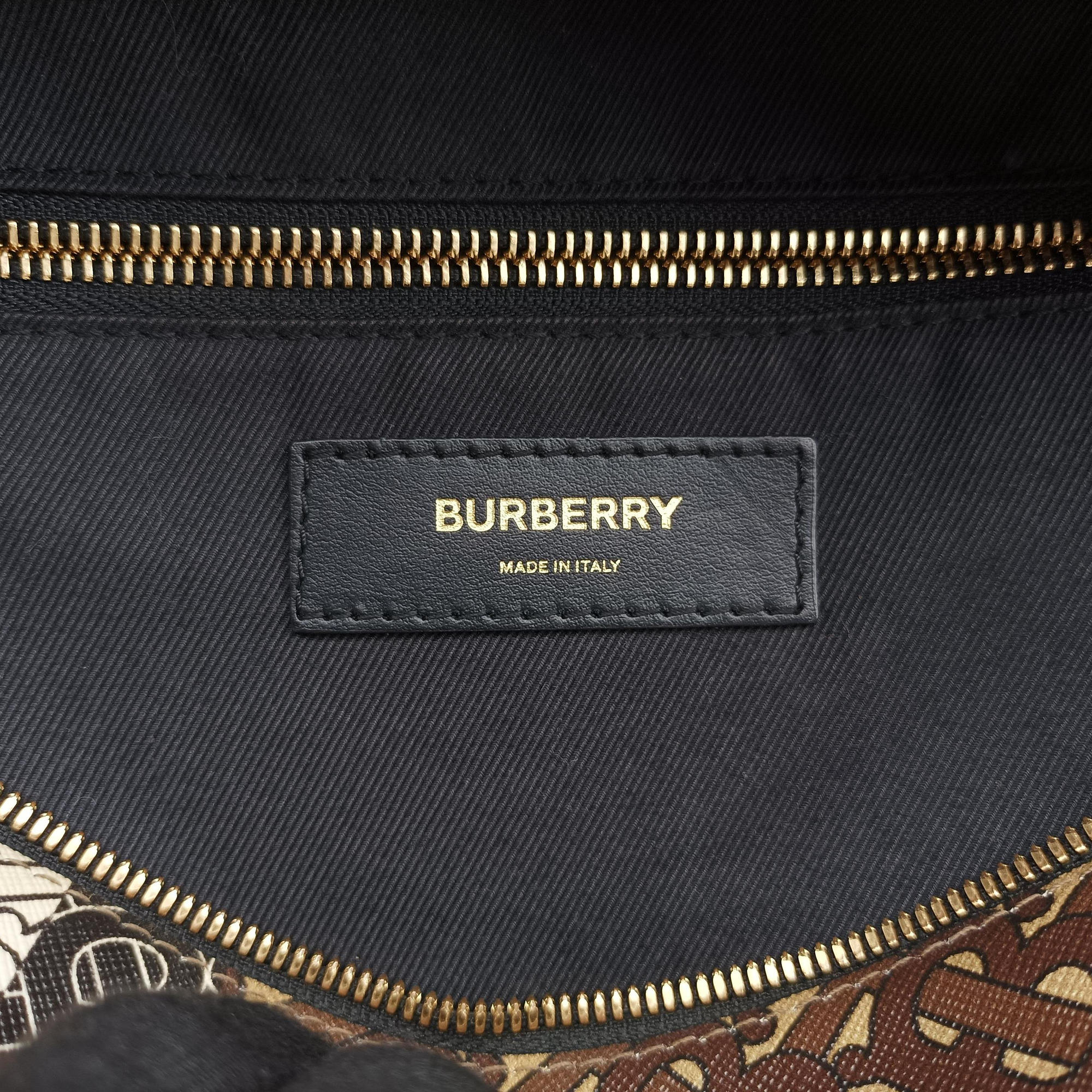 Pre-owned Burberry Monogram Stripe Brown×Multicolour PVC coated canvas x leather  bum bag/waist bag | stylenewstar