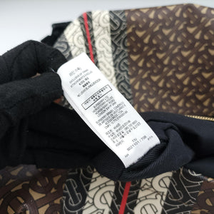 Pre-owned Burberry Monogram Stripe Brown×Multicolour PVC coated canvas x leather  bum bag/waist bag | stylenewstar
