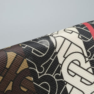 Pre-owned Burberry Monogram Stripe Brown×Multicolour PVC coated canvas x leather  bum bag/waist bag | stylenewstar