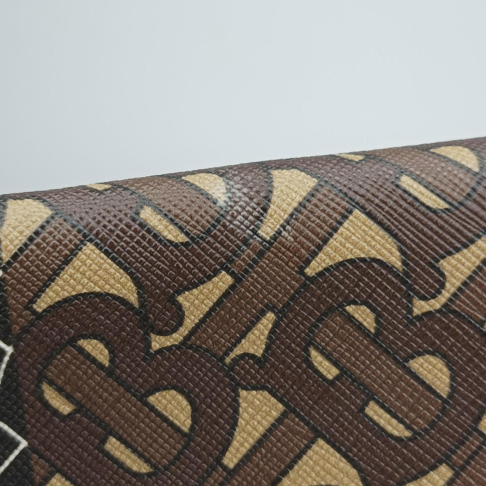 Pre-owned Burberry Monogram Stripe Brown×Multicolour PVC coated canvas x leather  bum bag/waist bag | stylenewstar