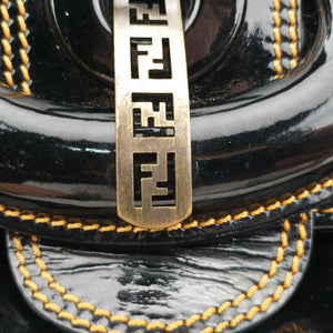 Pre-owned Fendi B Bag Black Patent 8BN165 handbag | stylenewstar