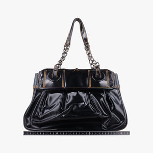 Pre-owned Fendi B Bag Black Patent 8BN165 handbag | stylenewstar