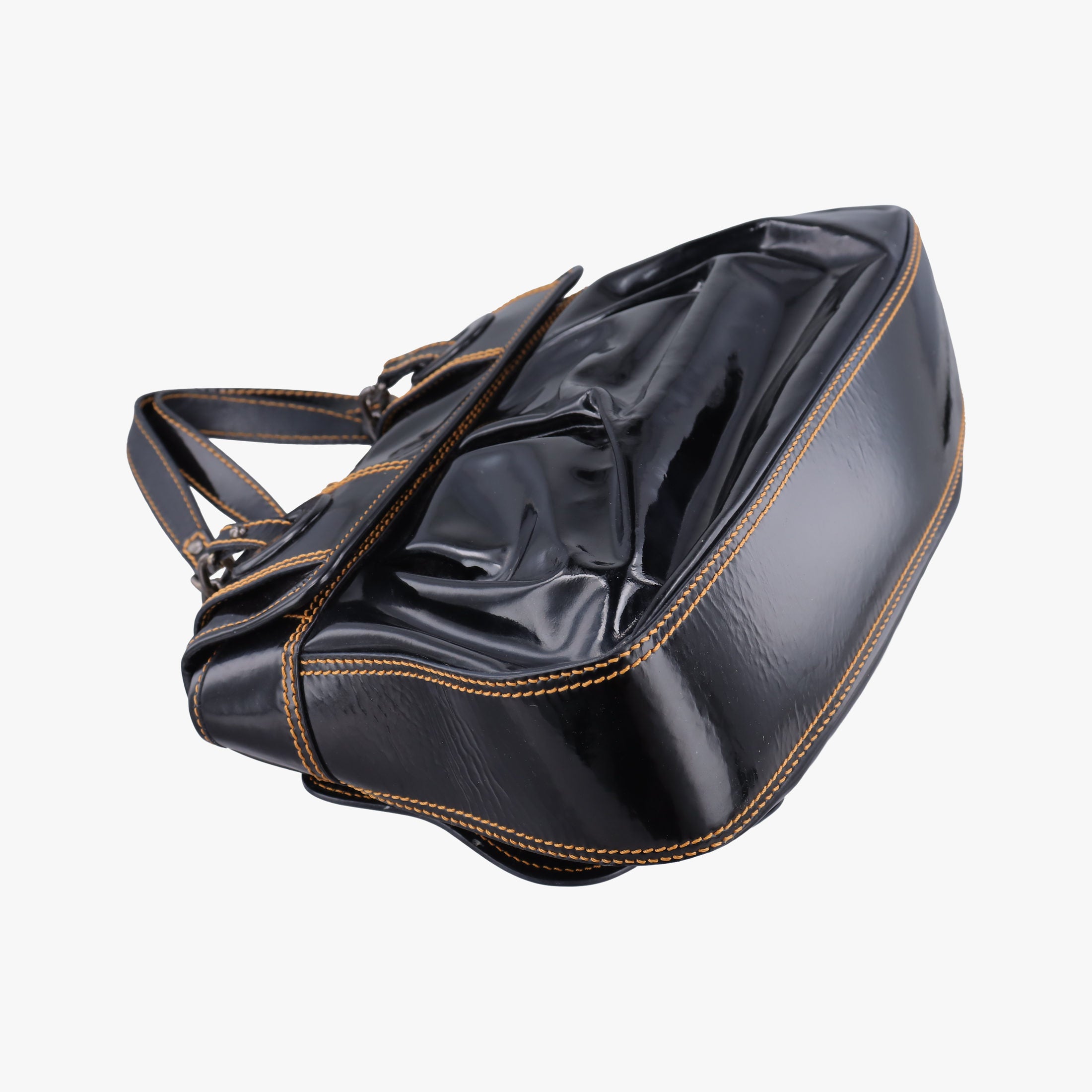 Pre-owned Fendi B Bag Black Patent 8BN165 handbag | stylenewstar