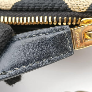 Pre-owned Prada Triangolo Triangle Beige Jacquard  ×  Saffiano leather 1BC543 handbag | stylenewstar