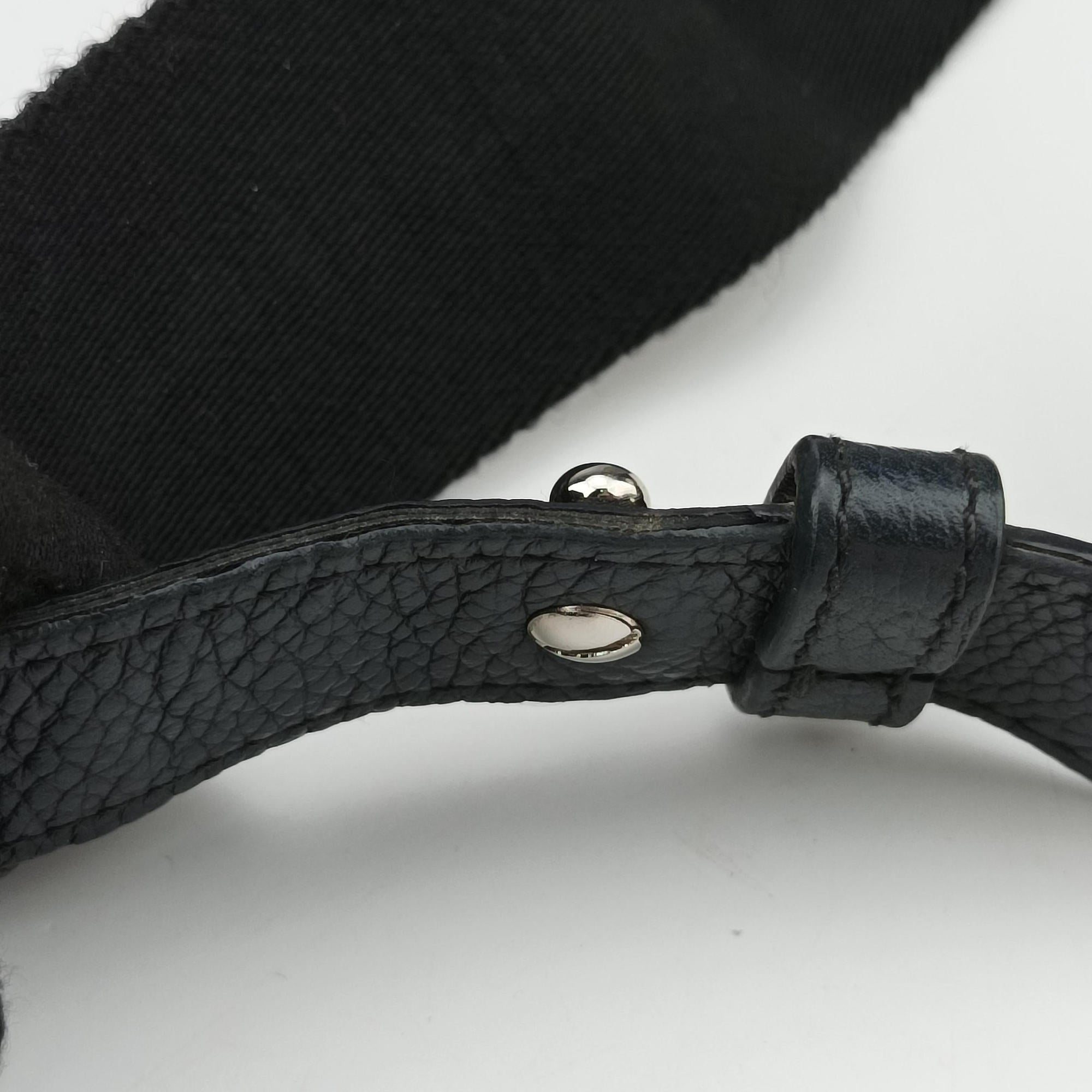 Pre-owned Christian Dior Saddle Pouch Navy×Black Jacquard  shoulderbag | stylenewstar