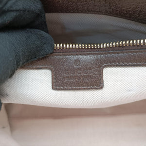 Pre-owned Gucci Jumbo GG Camel × Ebony GG Canvas × Leather 699130 shoulderbag | stylenewstar