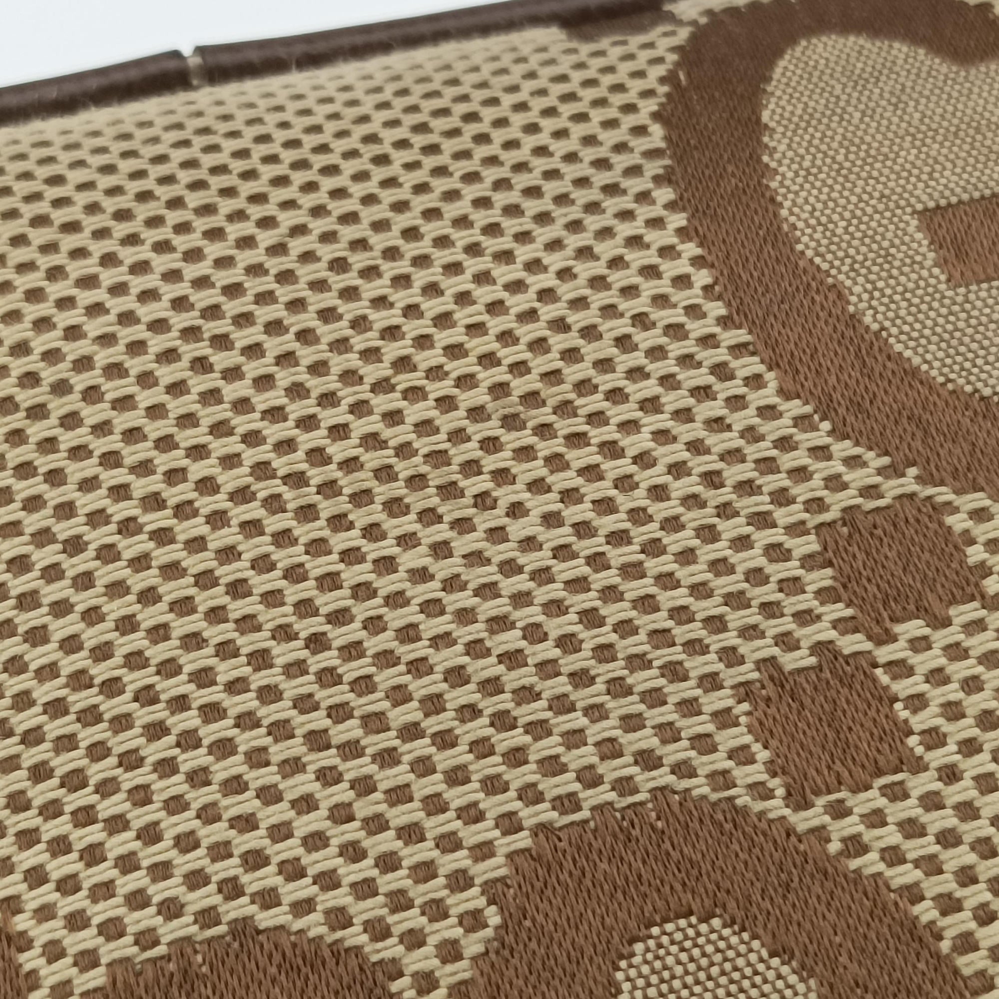 Pre-owned Gucci Jumbo GG Camel × Ebony GG Canvas × Leather 699130 shoulderbag | stylenewstar
