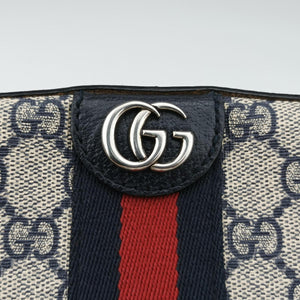 Pre-owned Gucci Ophidia beige×Black×Multicolour PVC coated canvas×leather 681064 shoulderbag | stylenewstar