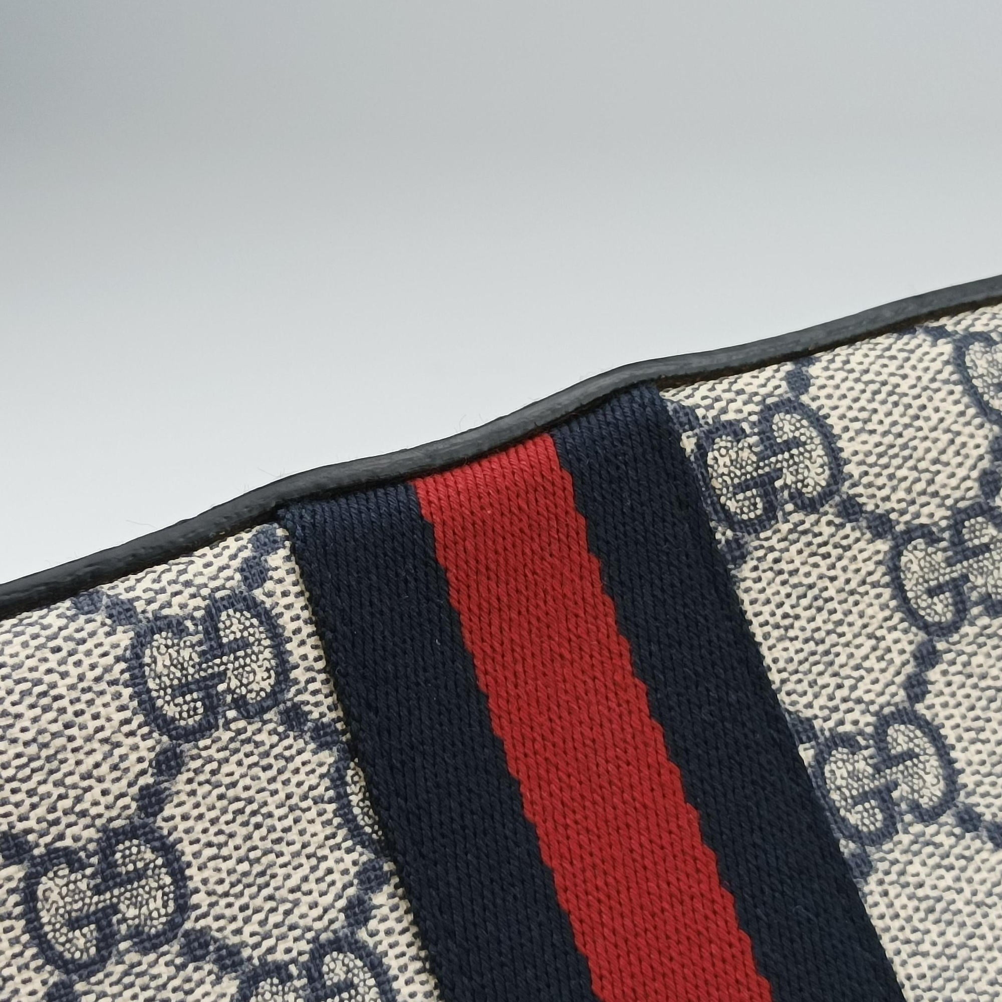 Pre-owned Gucci Ophidia beige×Black×Multicolour PVC coated canvas×leather 681064 shoulderbag | stylenewstar