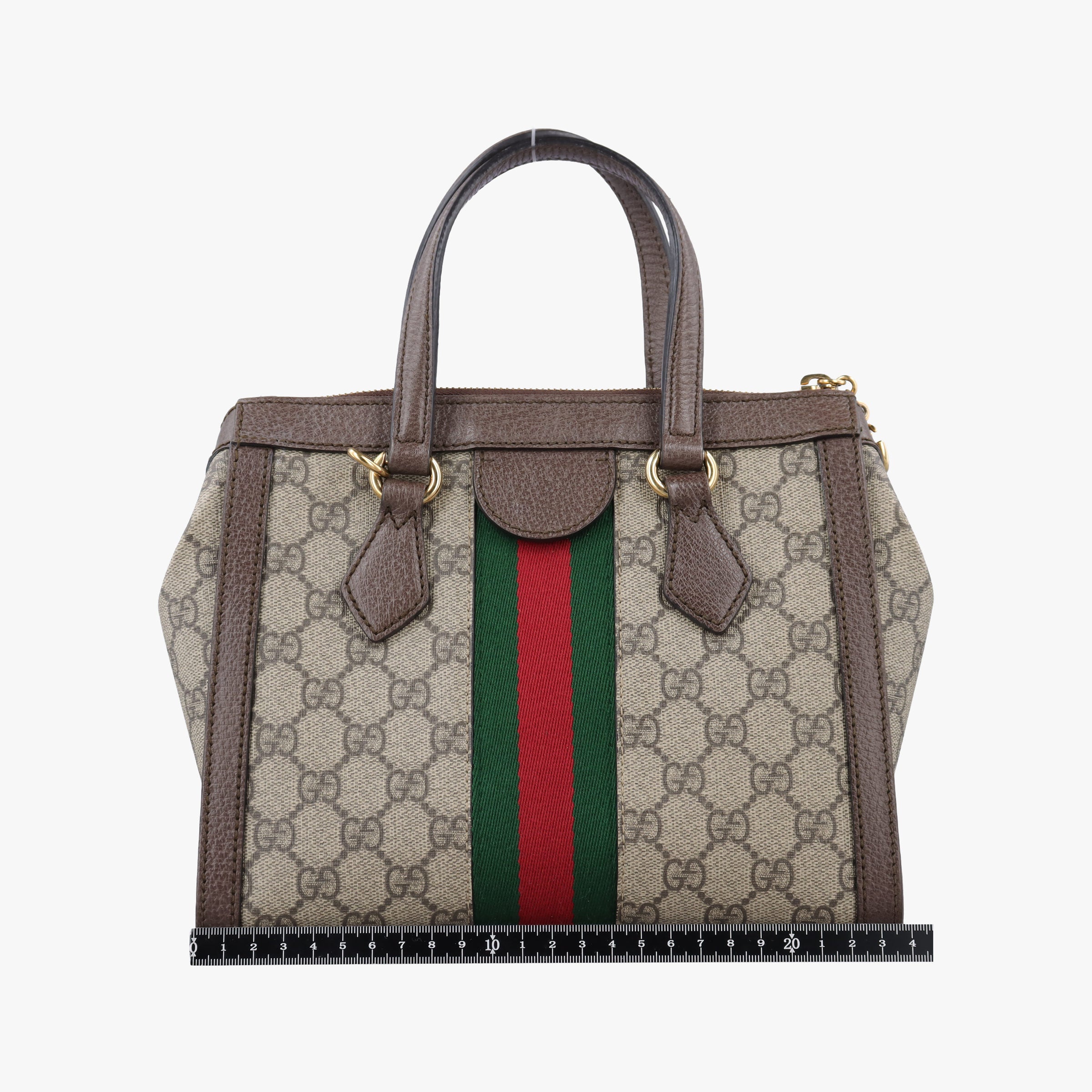 Secondhand Gucci Ophidia brown×red×green PVC coated canvas×Leather 547551 shoulderbag | stylenewstar