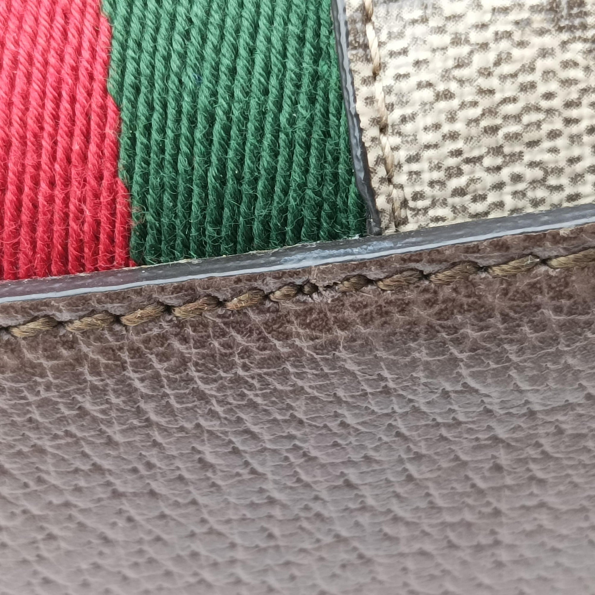 Secondhand Gucci Ophidia brown×red×green PVC coated canvas×Leather 547551 shoulderbag | stylenewstar