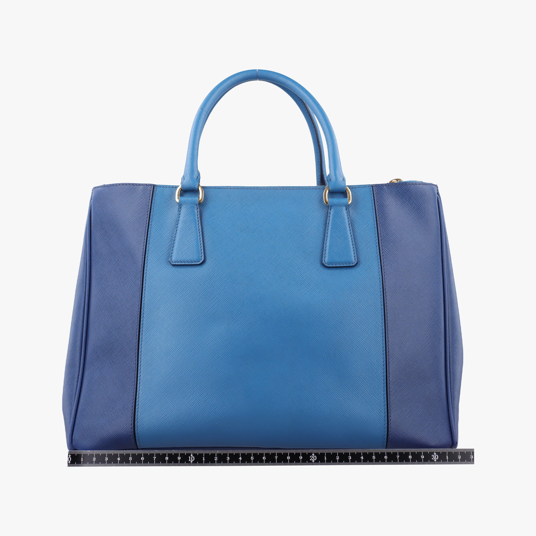 Secondhand Prada Galleria Blue×Navy SAFFIANO Leather B2274C shoulderbag | stylenewstar