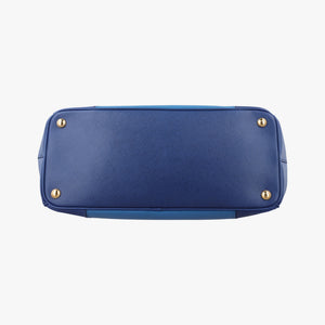 Secondhand Prada Galleria Blue×Navy SAFFIANO Leather B2274C shoulderbag | stylenewstar