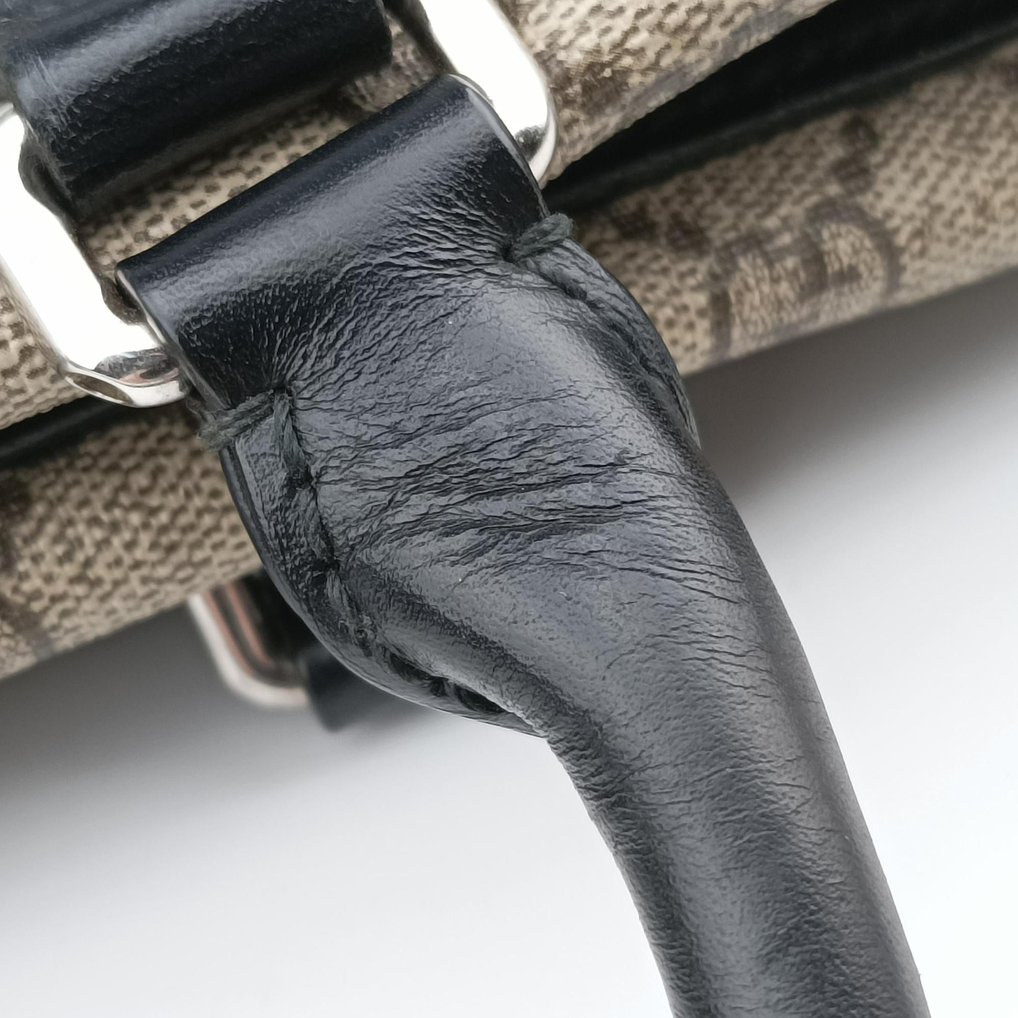 Pre-owned Gucci KALEIDO Beige×black PVC coated canvas×Leather 406384 handbag | stylenewstar