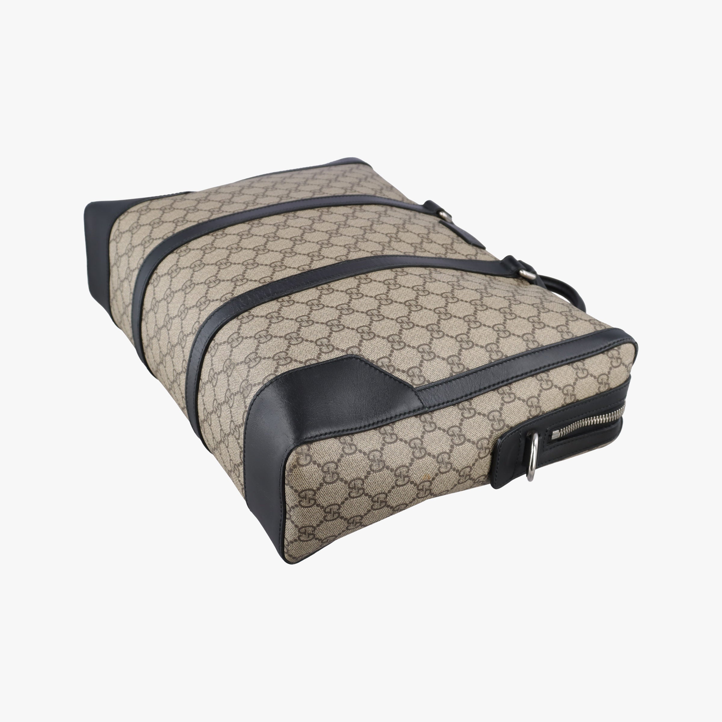 Pre-owned Gucci KALEIDO Beige×black PVC coated canvas×Leather 406384 handbag | stylenewstar