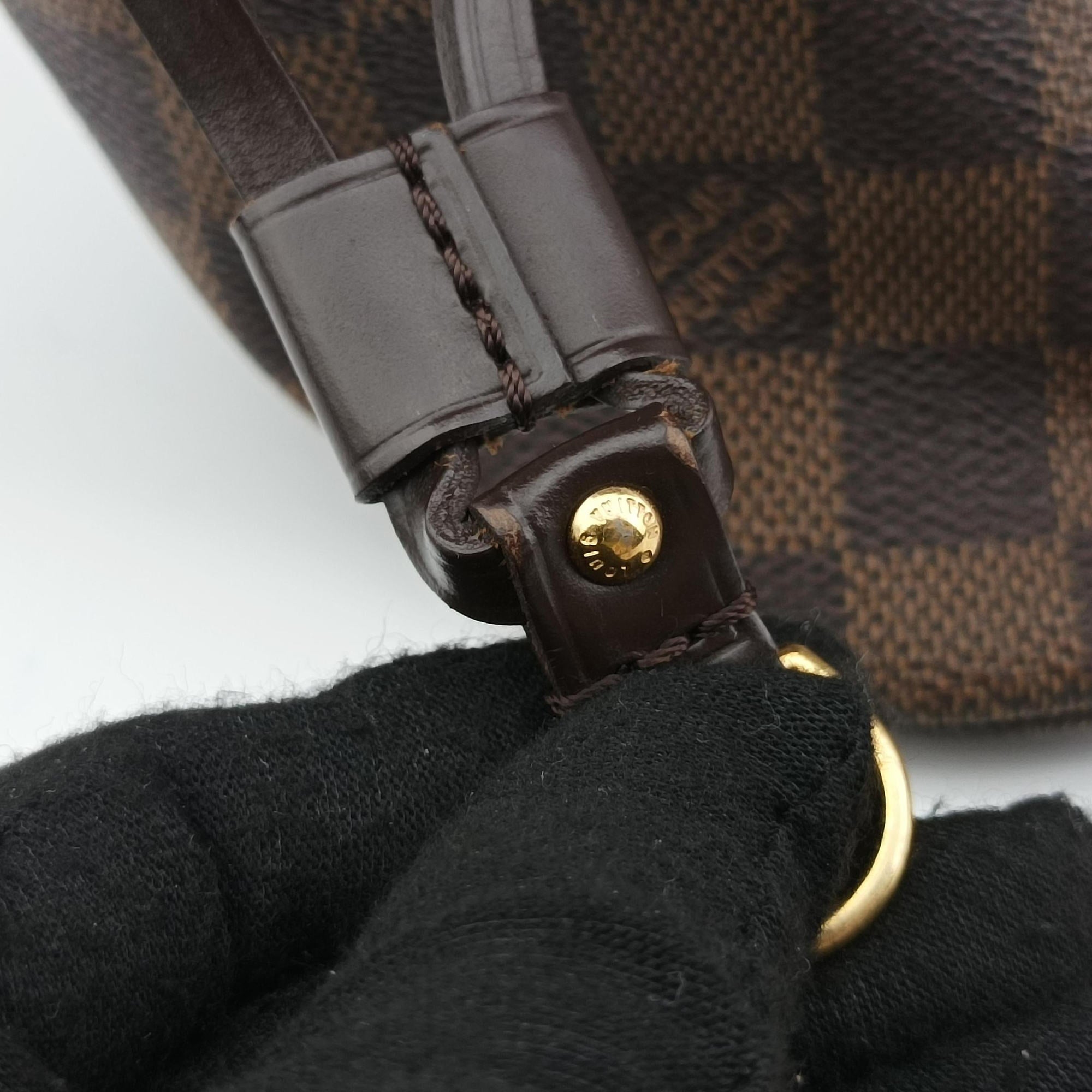 Pre-owned Louis Vuitton NEVERFULL MM EBENE Damier Canvas N51106 shoulderbag | stylenewstar