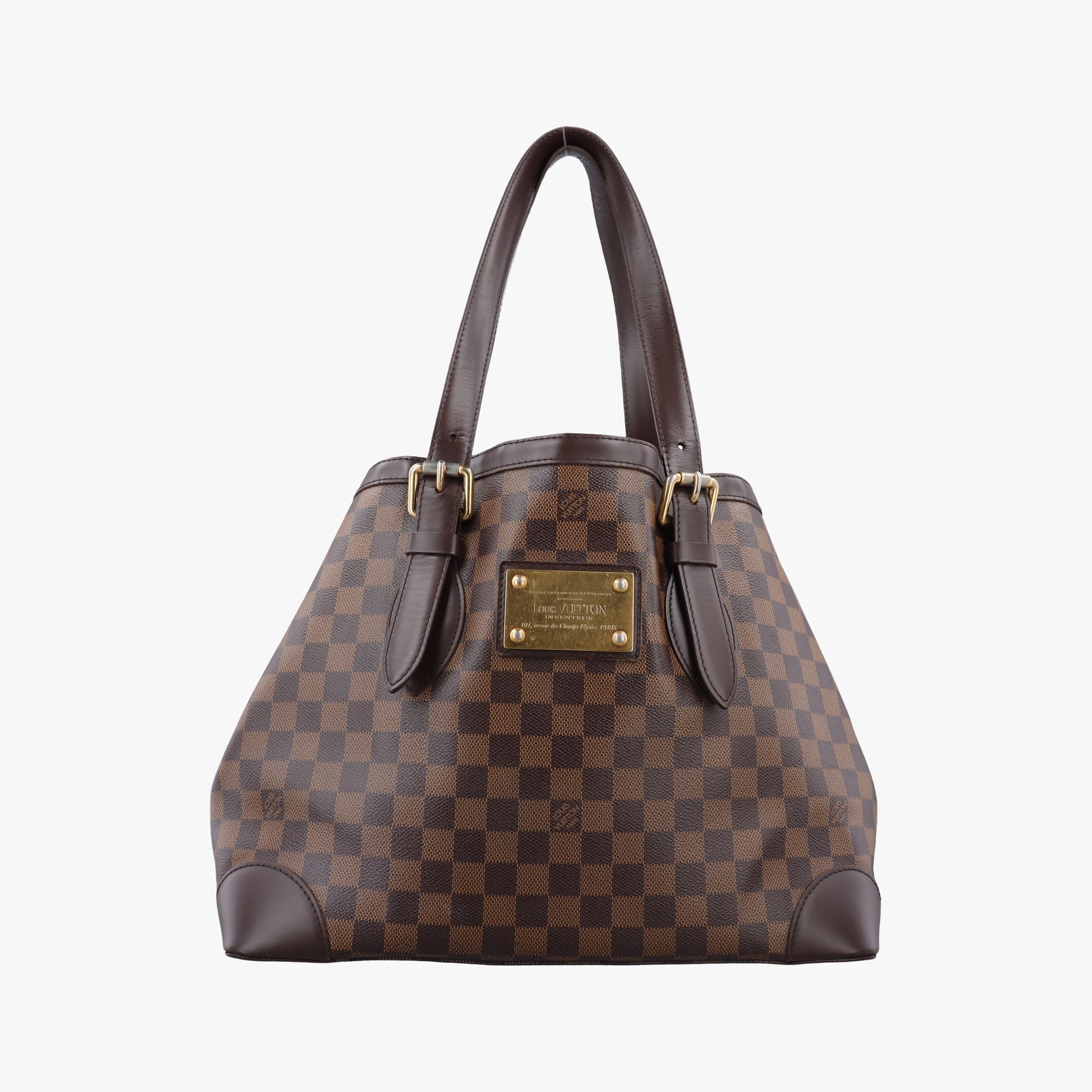 Pre-owned Louis Vuitton HAMPSTEAD MM EBENE Damier Canvas N51204 handbag | stylenewstar