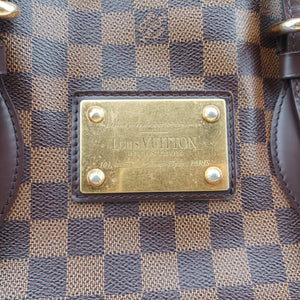 Pre-owned Louis Vuitton HAMPSTEAD MM EBENE Damier Canvas N51204 handbag | stylenewstar