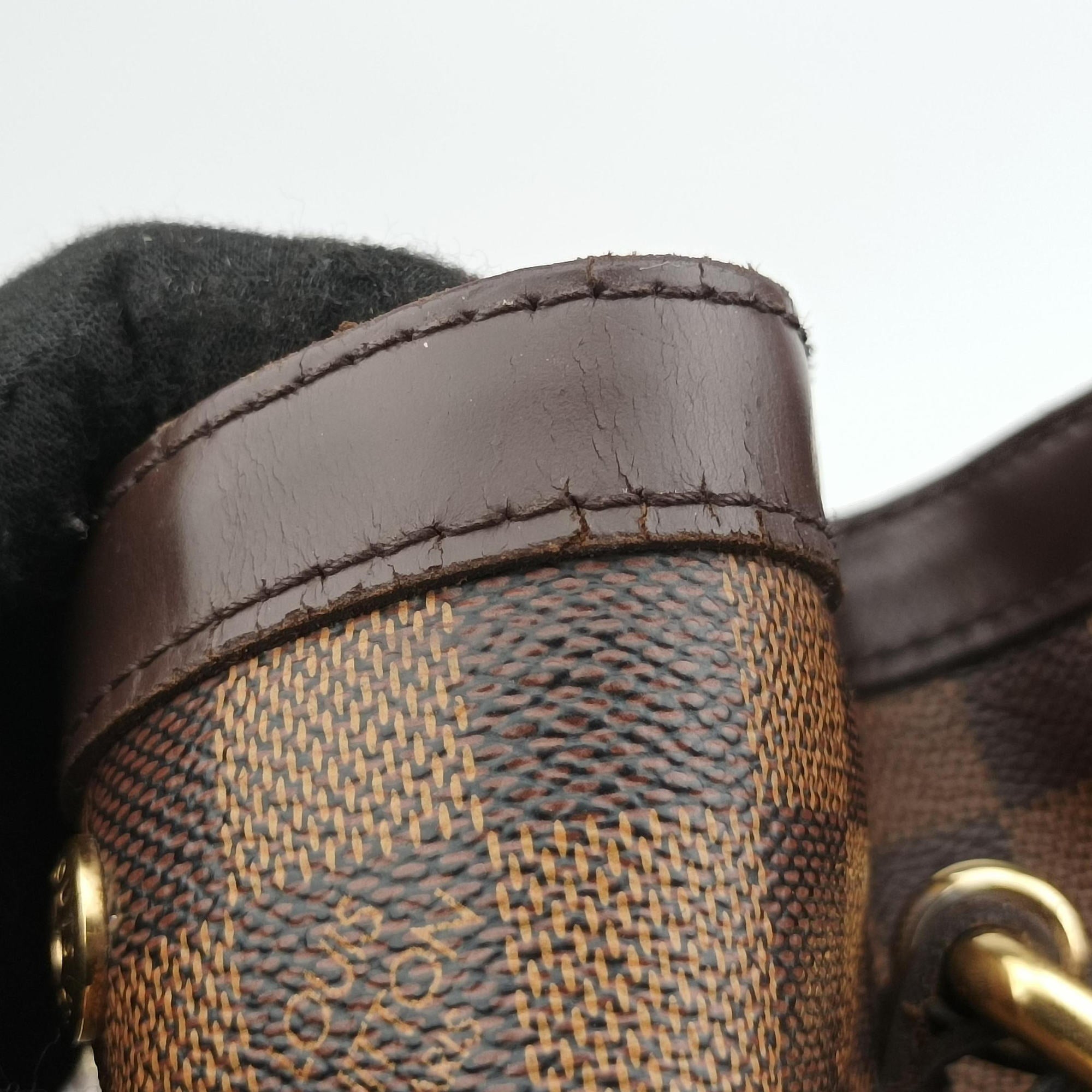 Pre-owned Louis Vuitton HAMPSTEAD MM EBENE Damier Canvas N51204 handbag | stylenewstar